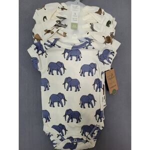 Touched by Nature Unisex Baby Organic Cotton Bodysuits 5 Pack Size 0-3 Months